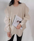 Wave Cut Sleeve Top